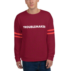 Burgundy pattern and stripes - Unisex Sweatshirt