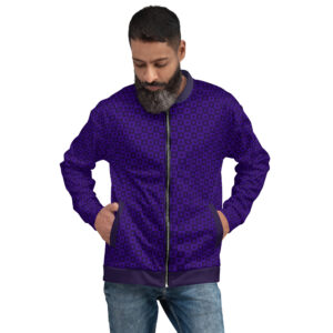 Navy and purple Unisex Bomber Jacket