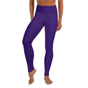 Navy purple square Yoga Leggings