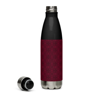 Burgundy pattern Stainless steel water bottle