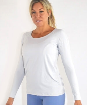 Light Gray Yoga Long Sleeve Top